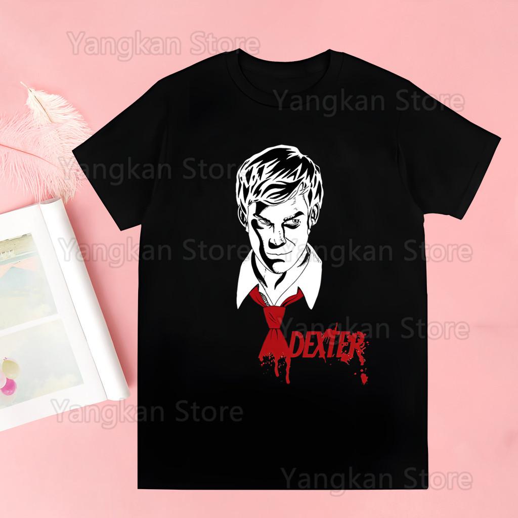 Dexter Morgan T Shirt Women Kawaii Cartoon Y2k Punk Funny T-shirt Hip Hop Unisex Streetwear Harajuku Female Clothing