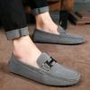 Fashion Classic Mens Loafers Male Summer Soft Shoes Fashion Men's Casual Leather Shoe Suede Casual Flats Breathable Hand-stitching Shoes