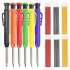 Solid Carpenter Pencil Built-in Sharpener Marking Tool Construction Woodworking Deep Hole Mechanical Pencils School Stationery