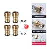 Sturdy Stainless Steel 3/4Inch Garden Hose Quick Connection Adapters with Male Thread for Tap and Sprinklers Daily Use