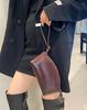 Large Capacity Vegetable Tanned Leather Handbag Light Luxury Lightweight Shell Clutch Bag Simple Design Wrist Coin Purse