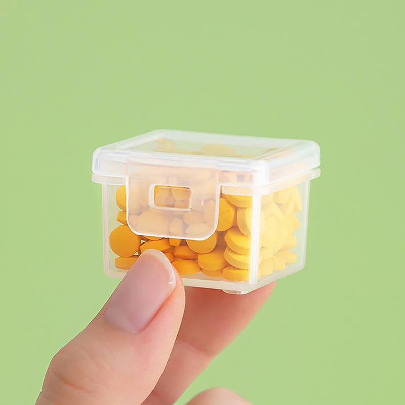 Portable Medicine Storage Box, Plastic Desktop Medicine Storage Box With Lid, Mini Household Medicine Box