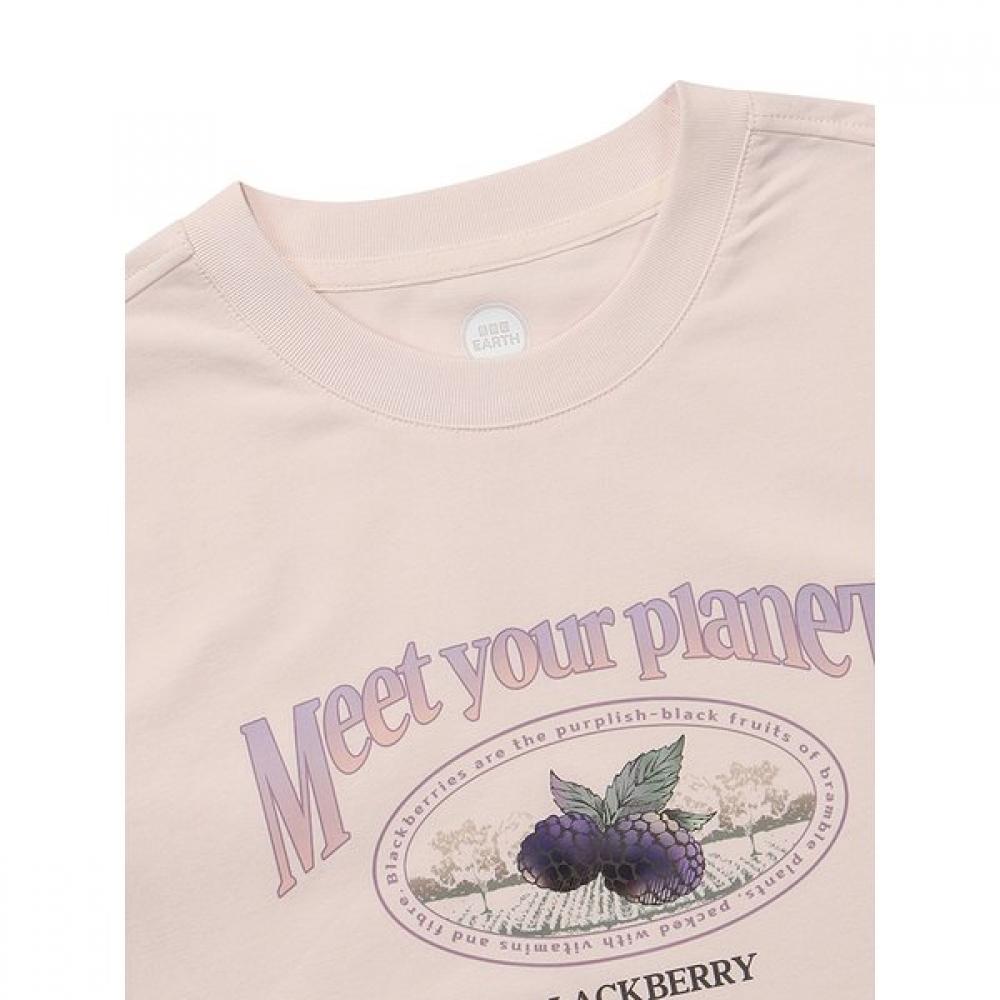BBC EARTH Women S ShorT Sleeve T ShirT  lighT Pink 