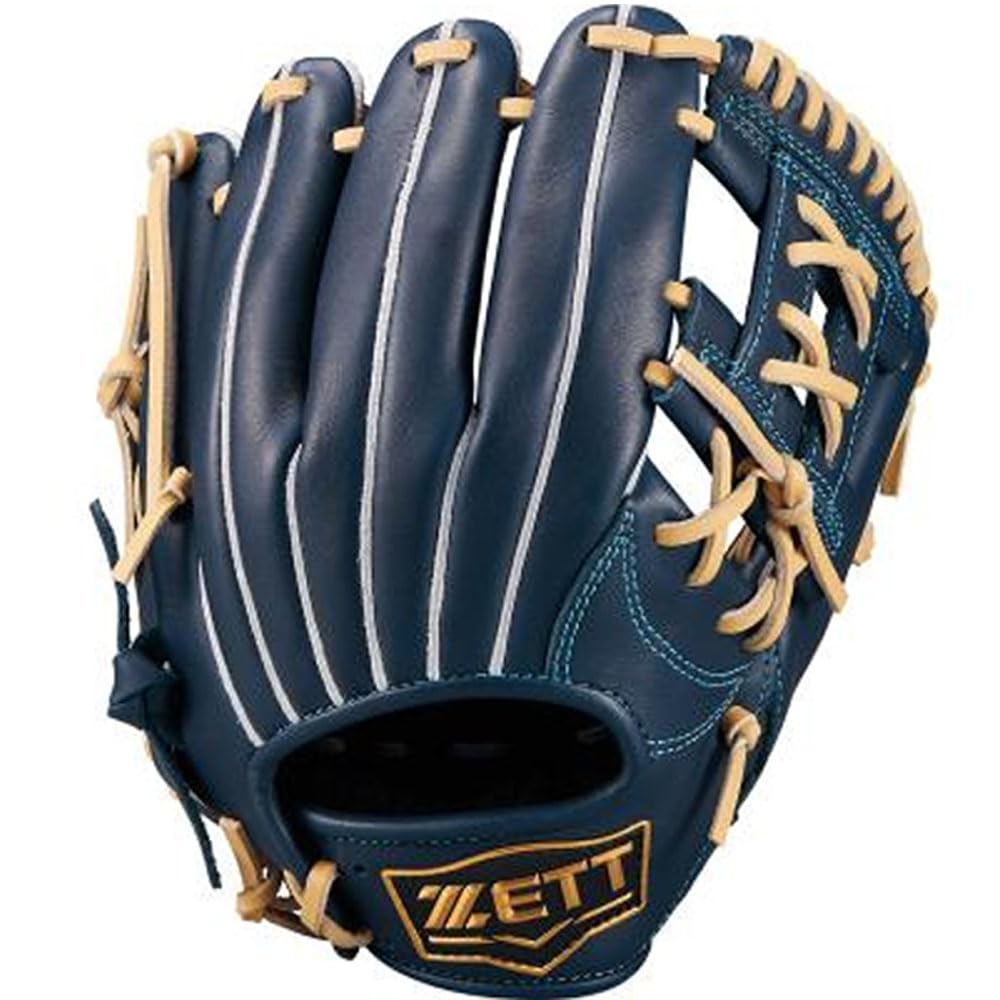 

ZETT Youth Softball Glove Zero One Stage Second Brown BJGB71500F (Glove) Base/Shortstop, Navy/P (2932), Size Small,