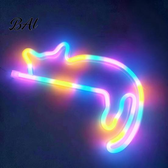 Neon Cat Wall Light LED Sign Sconce for Bedroom Decor, Cute Cartoon Animal Decorative Lamp Light, Energy Saving Living Room And Party Atmosphere