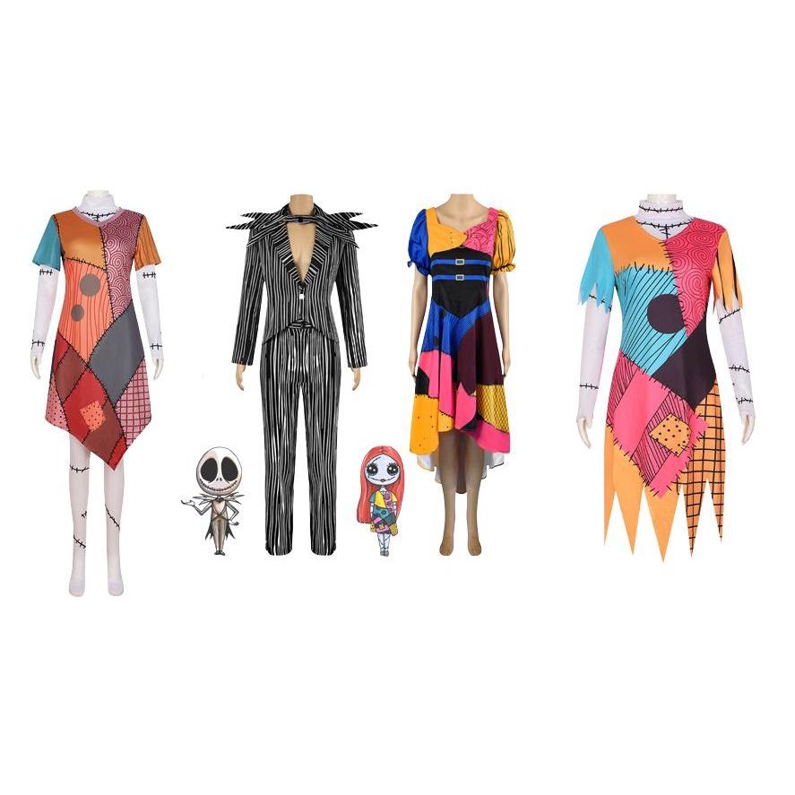 Sally Skellington Women's Nightmare Before Christmas Costume Dress For Cosplay Fans