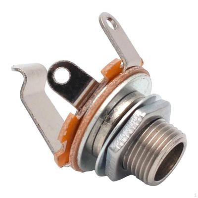 -inch Mono Guitar Input Connector, Female Connector for Guitars, Basses, And Speakers.