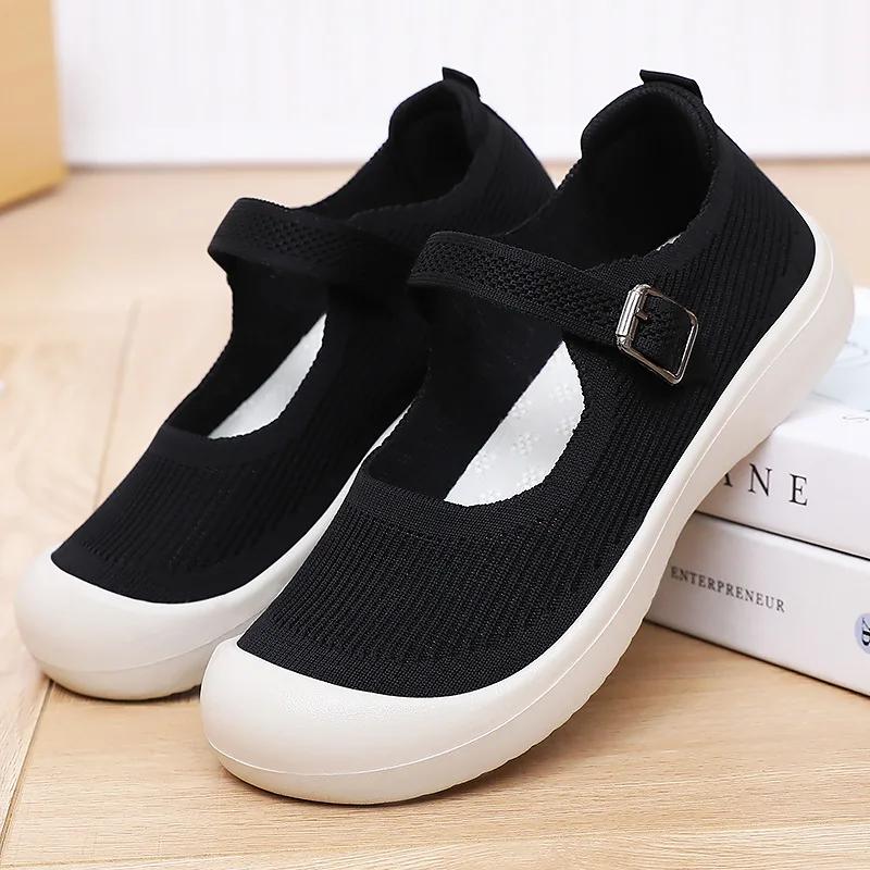 Fashion 2025 Women's Summer Breathable Buckle Casual Shoes Hollow Out Soft Sole Comfortable Lightweight Non-Slip Sandals Womens Shoes