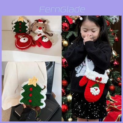 Gestrickte Kinder Weihnachtsmann Umhängetasche Mit Leichtem Design Für Den Täglichen Gebrauch