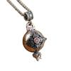 Women Fashion Retro Design Red Zircon Set Water Bottle Copper Pendant Necklace Casual Party