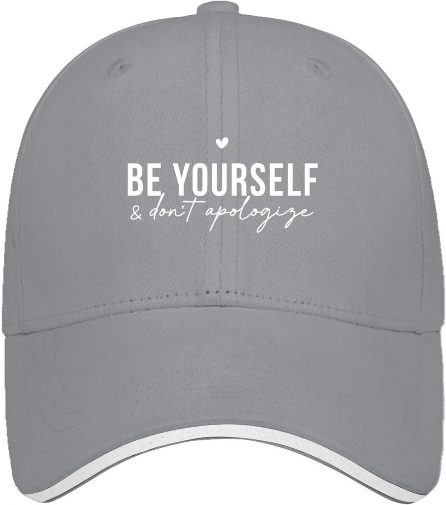 Be Yourself Dont Apologize Adjustable Baseball Cap Polyester Casual Sun Protection Sports Cap