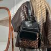 IELGY Ladies Backpack Retro Leopard Print Fashion Large Capacity
