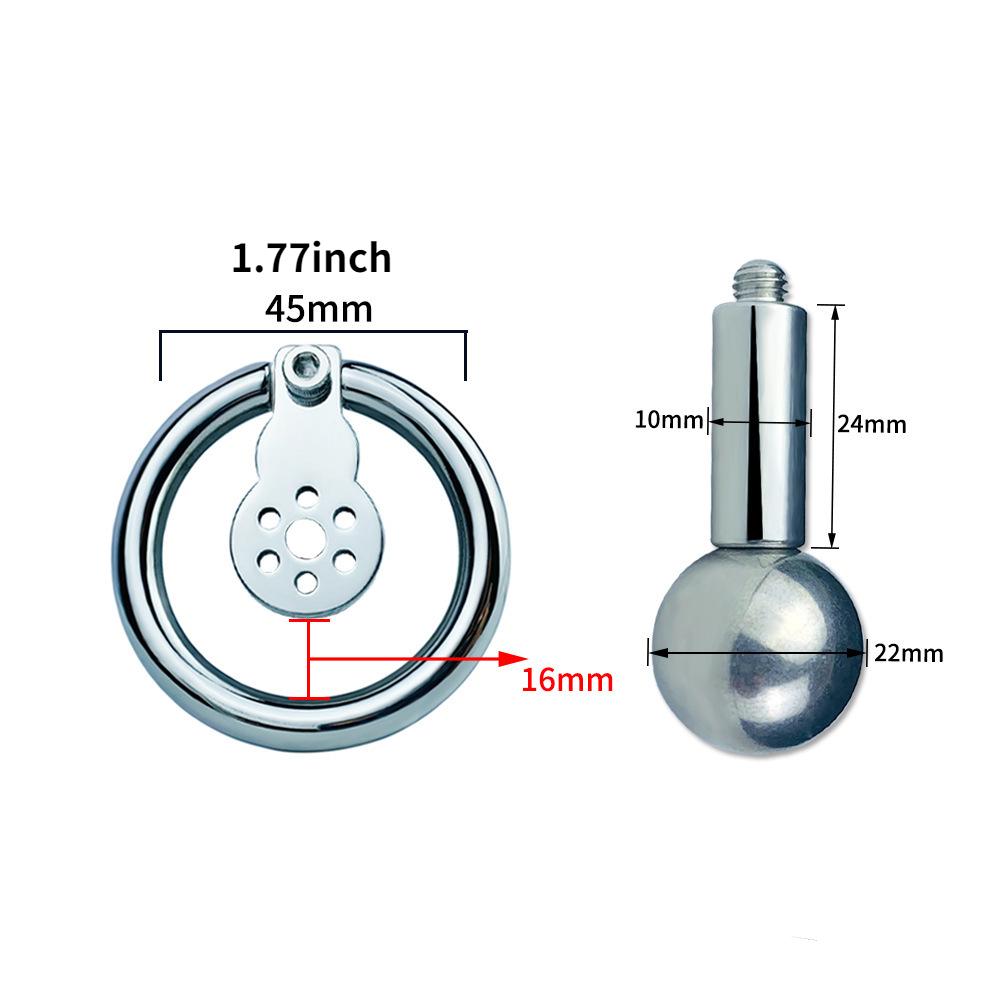 Men's Penis Lock Short Chastity Lock Metal CB Lock Penis Cage Sex Toys Cock Rings Ball Stretcher Stainless Steel BDSM Sissy