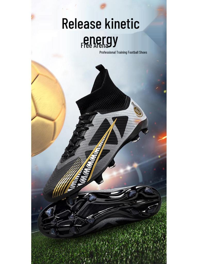 Men's Plus Size Non-Slip High-Top Football Shoes for Adults and Students