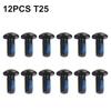 12/50 Pcs Bicycle Brake Disc Bolts M5 12mm Steel Disc Pad  Fixing Screws Bike Torx T25 For ROTOR Bolts Replacement Accessories