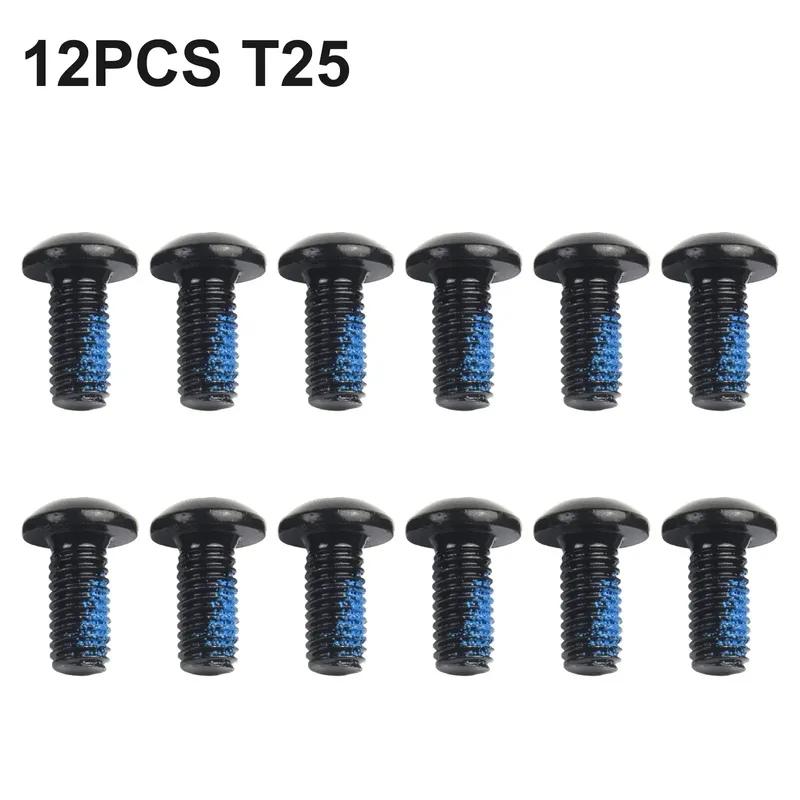 12/50 Pcs Bicycle Brake Disc Bolts M5 12mm Steel Disc Pad Fixing Screws Bike Torx T25 For ROTOR Bolts Replacement Accessories