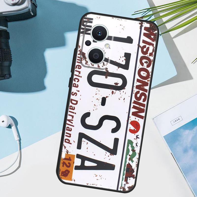 Retro Funny License Plate Cover For OPPO Reno 14 F 12 11 10 13 Pro 11F 12F 13F 7 8 Lite OPPO Find X8 X6 X5 X9 Pro Case