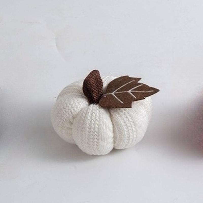 Knitted Pumpkin Decorations for Harvest Festival Orange Pumpkin Pendant Thanksgiving Knitted Pendant Venue Decoration Supplies