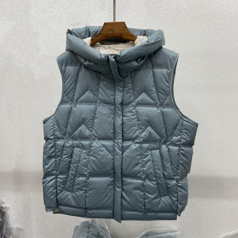 Light and thin pressed rubber hooded down vest women's short autumn and winter new warm vest jacket