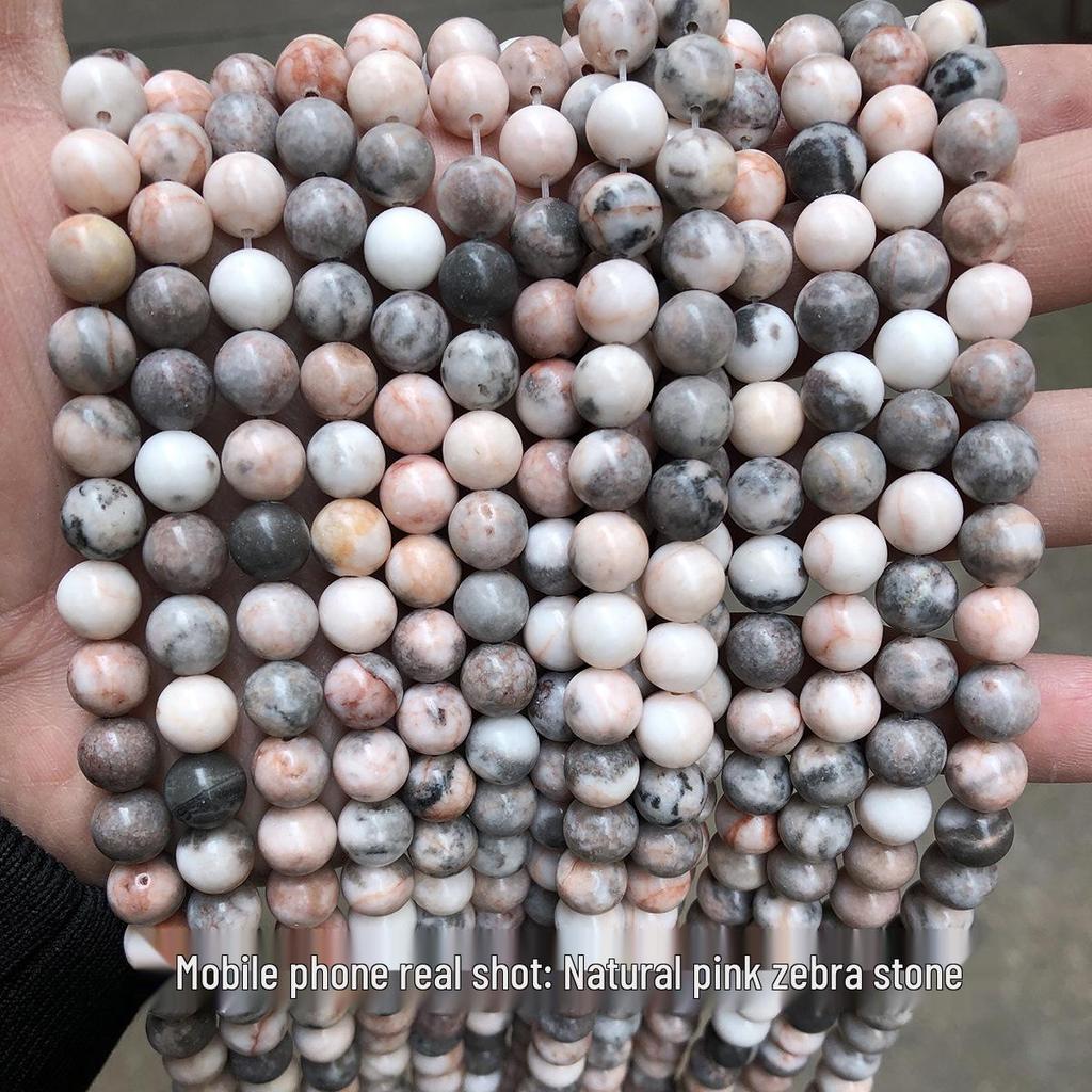 Zebra Stone Loose Beads for DIY Jewelry - Mixed Stone Beads, Semi-Finished Products In Stock
