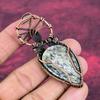 K2 Jasper Gemstone Pendant Copper Wire Wrapped Handmade Pendant Elegant Jewelry