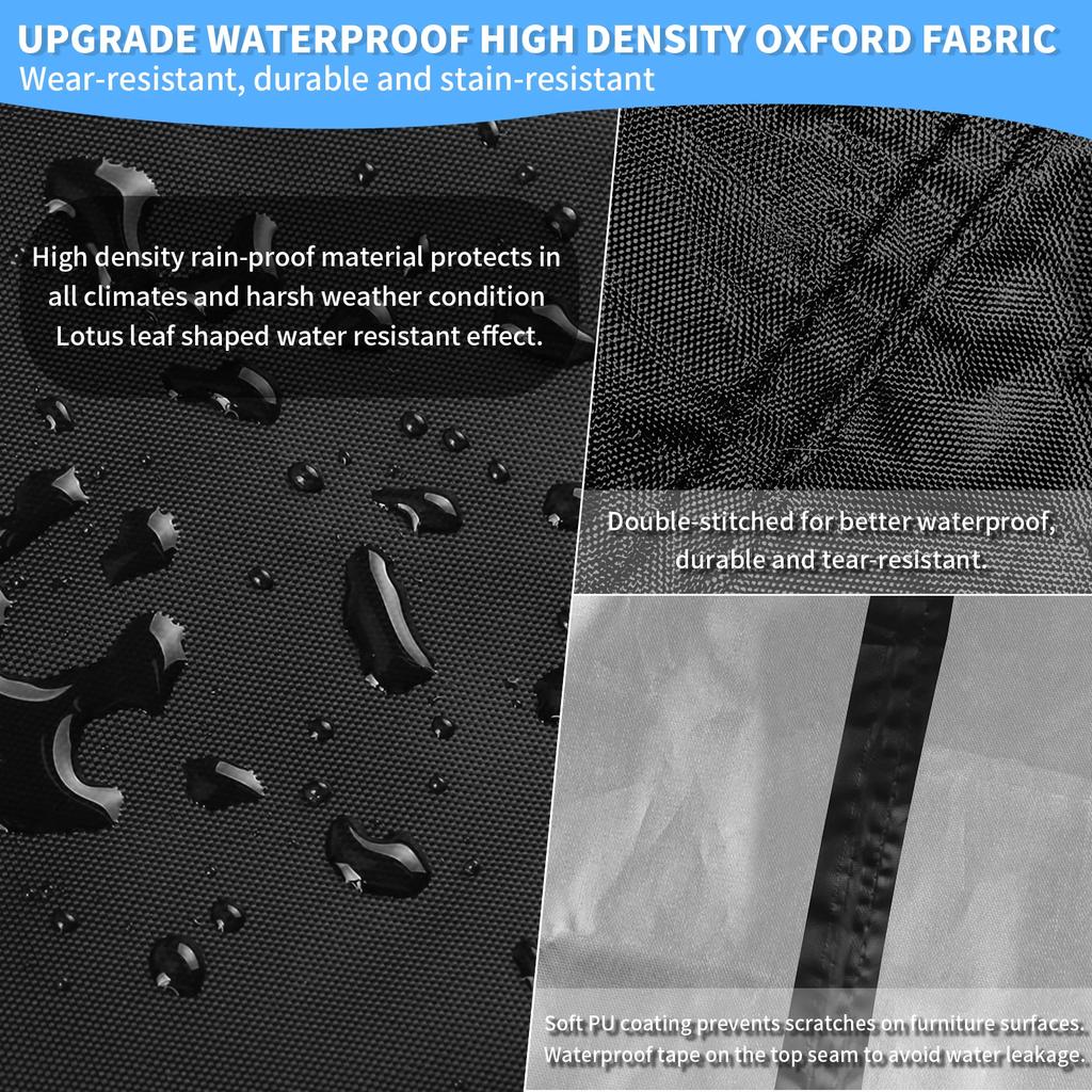 L-Form Gartensofa Abdeckung 210x260x87cm Wasserdicht Strapazierfähig Terrassenmöbel Staubschutz Abdeckungen Allzweckabdeckungen Outdoor Sofabezug