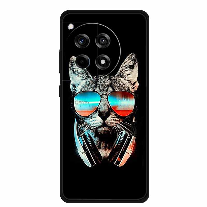 For OnePlus 12R Case Animals Soft Silicone TPU Phone Cases Back Cover For OnePlus Ace 3 ACE3 5G Wolf Protective Cute Girl Shell