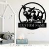 Customizable Metal Pig Silhouette Wall Art, Family Name Sign for Farmhouse, Home Garden Holiday Decor