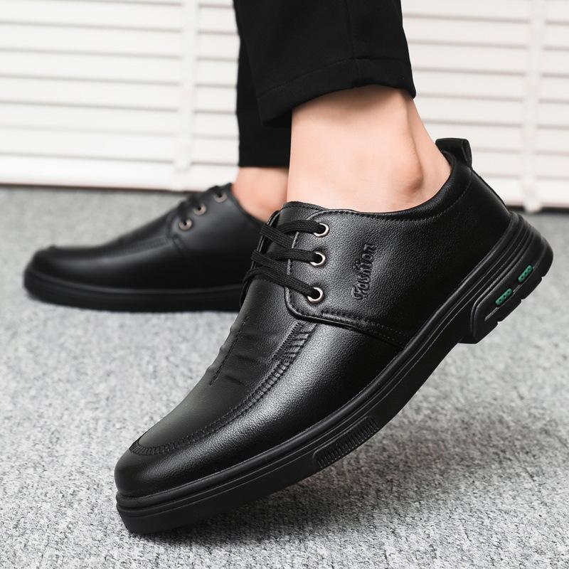 New spring and summer breathable leather business shoes, anti slip, wear-resistant, comfortable and casual sports men's shoes