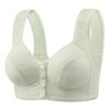 Front Button Without Steel Ring Button Vest Style Middle-aged and Elderly Underwear Lace Plus Size Bra Women's Text Bra