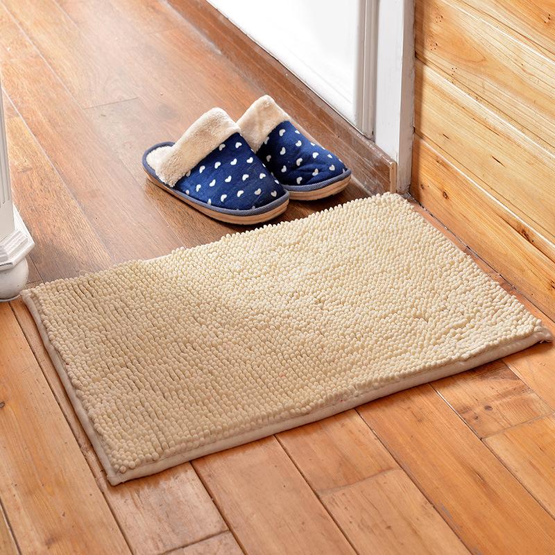 Mikrofaser Kurzhaar Chenille Fußmatte Badezimmer Wohnzimmer Türvorleger Schlafzimmer Teppich Stufenmatte Rutschfester Teppich