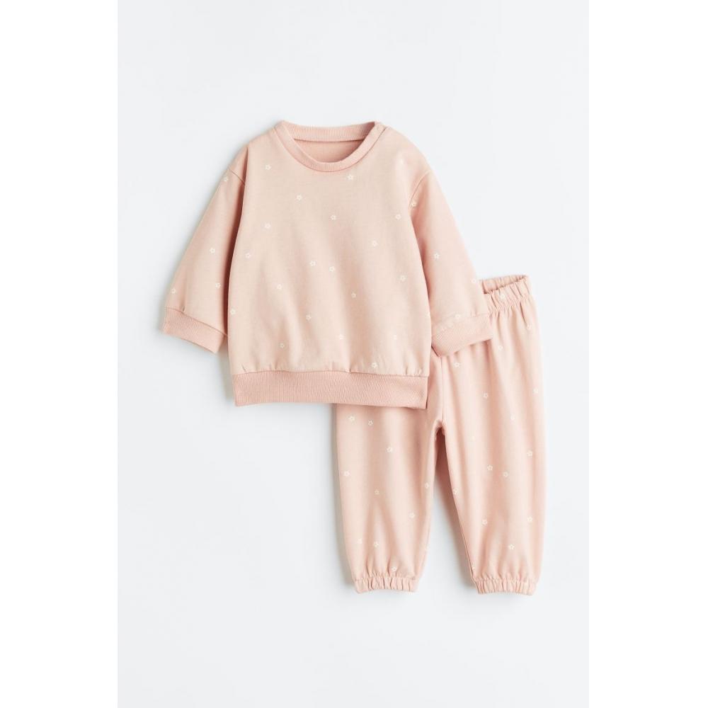 

Комплект из 2 предметов HM Sweat Светло-розовый с маленьким цветком