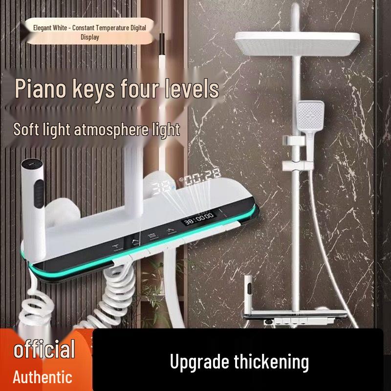Smart Digital Display Thermostatic Wall-Mounted Shower Set