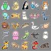 100 Cartoon Animal Stickers - Cute, Creative, Waterproof for Phone, Tablet, Car, Journal