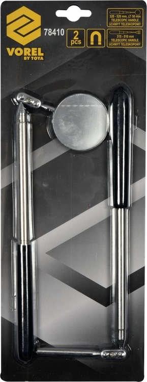Inspection Mirror with Magnet, 2 Pieces, 78410 VOREL