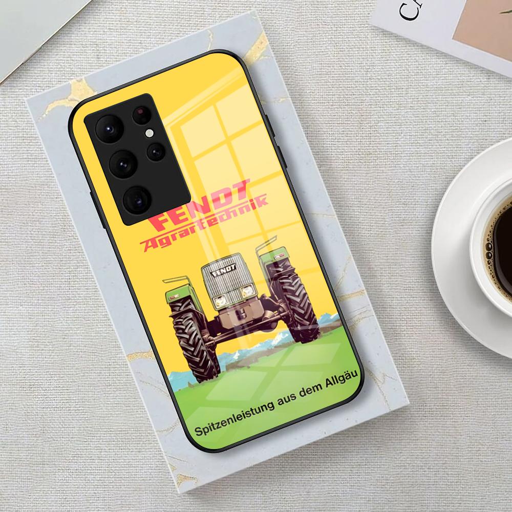 

Machinery FENDT Phone Case For Samsung S26 S25 Edge Ultra 23 22 21 20 Ultra Plus S24 Fe Glass Cover Galaxy S22