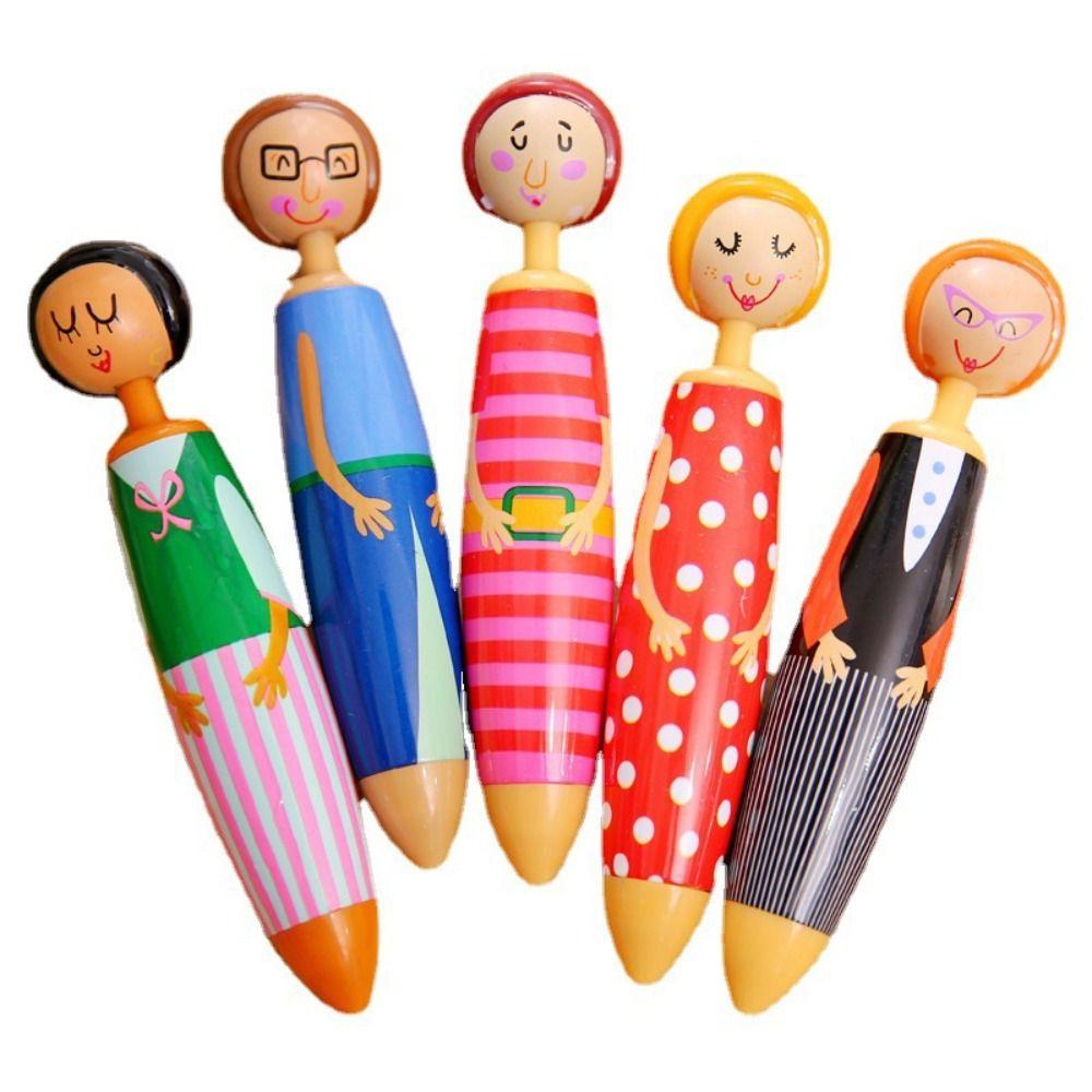 

5Pcs/bag Stationery Ballpoint Pen Plastic Doll Pen Cute Neutral Pen