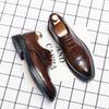 Fashion Luxury Brand High-end Banquet Men's Dress Shoes Interview Business Casual Shoes Commuting Men's Work Shoes Versatile Brown