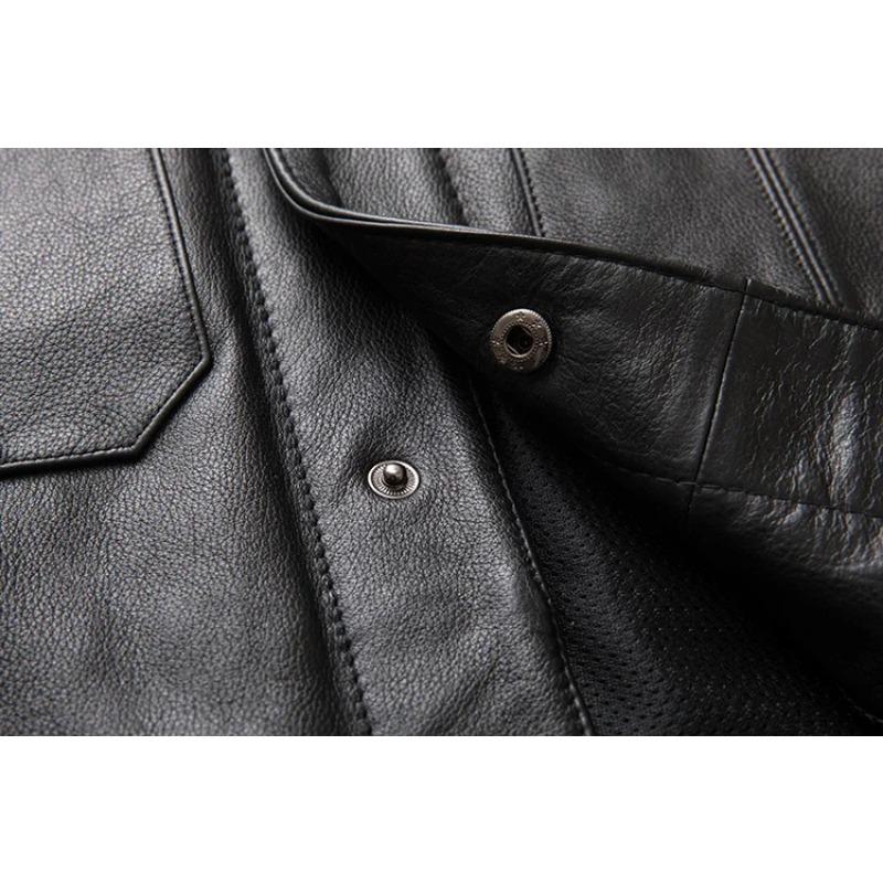 Chinesische Größe Motorrad Biker Lederweste Männer Echtes Kuhleder Ärmellose Jacken 100% ECHT Rindsleder Stehkragen Weste Outwear