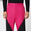 INCERUN Men Zip-up Waist Stitching Patchwork Casual Long Flare Trousers Pants