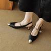 New Style Outdoor Simple Casual Fashion Banquet Party Fairy Style Retro Style Convenient One-step Women's High Heels