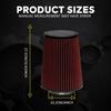 4" inch Inlet Truck Air Filter DryFlow Clamp-On Round Cone Air Intake Kit  RED