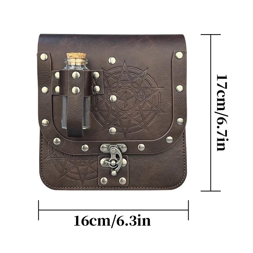 Mittelalterliche Mini-Tasche Beutel Gürtel Hüfttasche Damen Herren Wikinger Ritter Krieger Pirat Party Requisiten Cosplay Kostüm