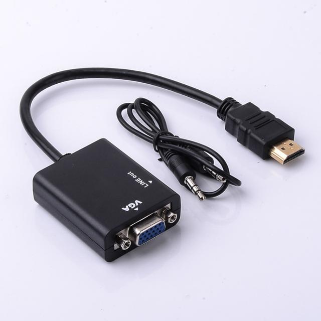 

Кабо-адаптер-конвертер HDMI для VGA Com Саида P2 для аудио чёрный