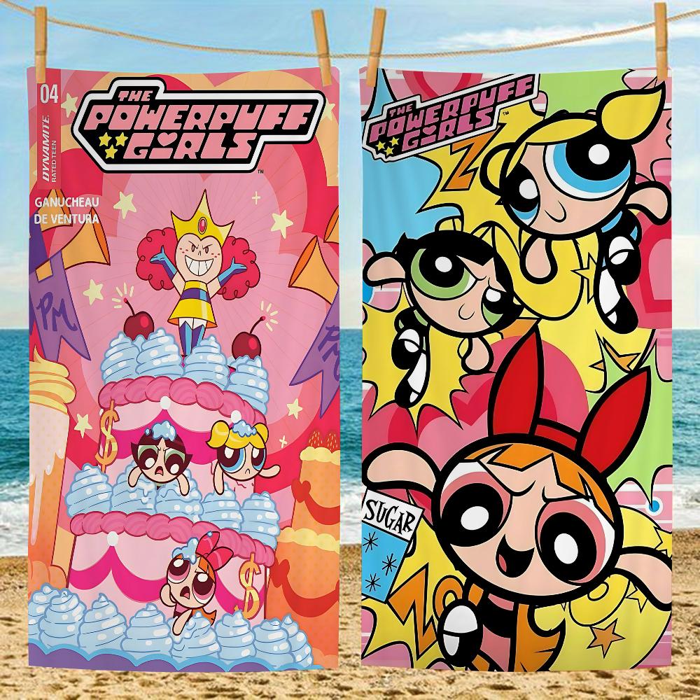 Jmg Household Supplies Unisex Kids The Powerpuff Girls Cartoon Beach Towel Cute Kawaii Room Decor Bath Girls Children Hand Towels For Bathroom Shower 30Cm