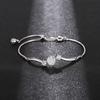 CAOSHI Delicate Adjustable Bracelet for Women Two Color Available Cubic Zirconia Daily Wearable Jewelry Shiny Party Accessories