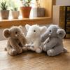 Adorable Polyester Elephant Keyring Cute Cartoon Soft Plush Stuffed Keychain Multiple Colors Fluffy Animal Bag Pendant Gift