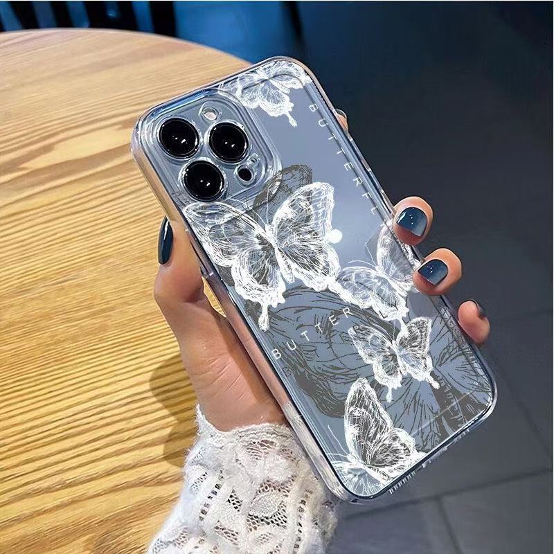 Sketch Butterfly for Iphone16promax Mobile Phone Case Apple 15 Anti-drop 14pro Chinese Painting 13/12 New Model