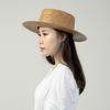 Belt decoration, hand woven large eave circular top, sunflower leaf grass hat, outdoor sun protection and shading grass hat