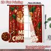 2D Flat Printing  JIT 2pcs   Curtains (Without Rod) Gingerbread Cheer Popular Fashionable Curtains 100% Polyester Curtains